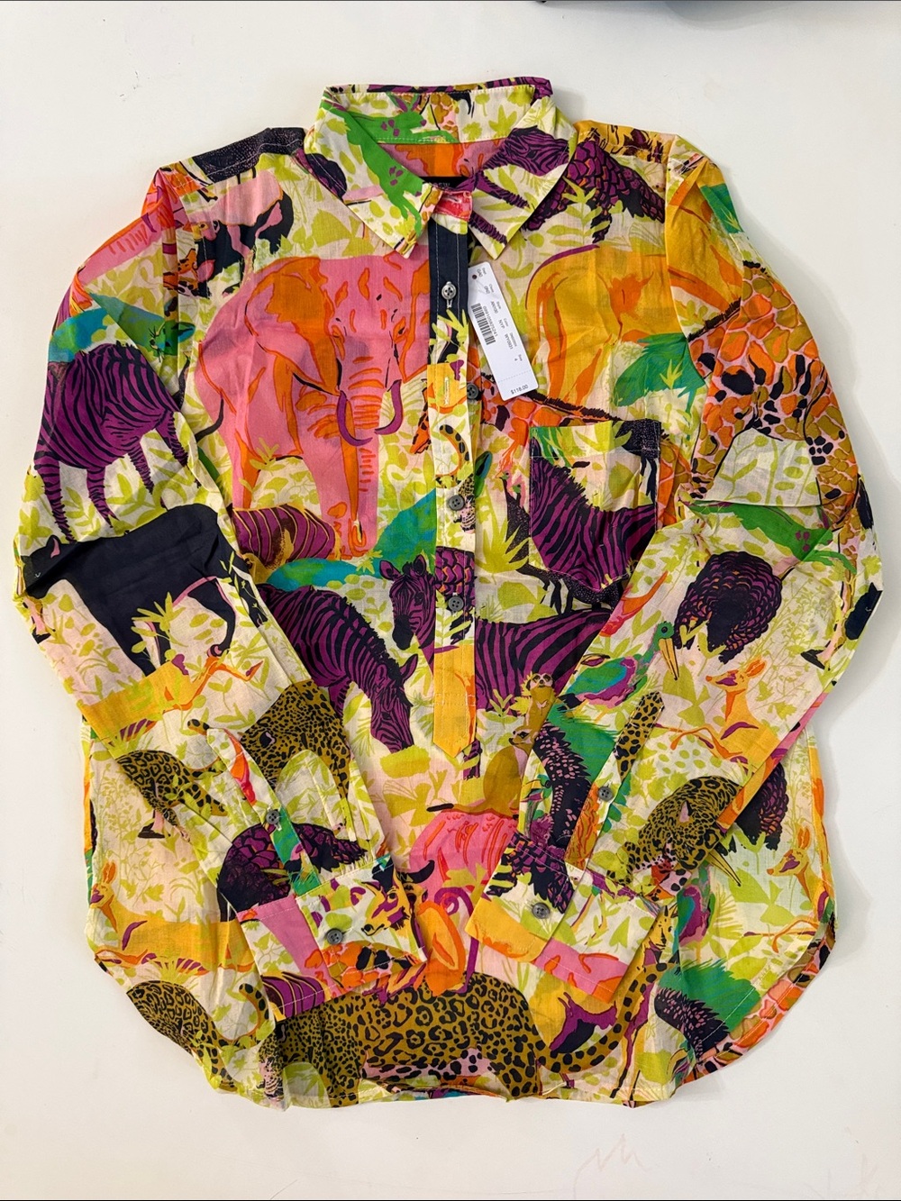 J. Crew Tropical Print Button-Up Shirt - Multi